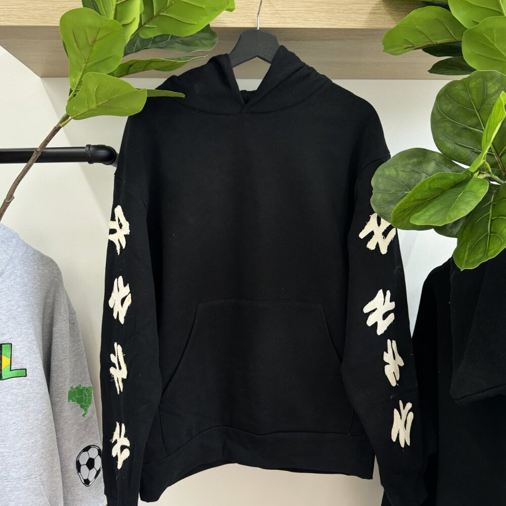 Ny Patch Applique Hoodie Black - image 3